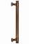 Brass door handles pull UNO BAROCCO MONICA 823 Bronze HANDLE DIAMETER 3 CM. 2
