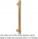Brass door handles pull UNO BAROCCO MONICA 824 Copper HANDLE DIAMETER 4 CM.