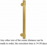 Brass door handles pull UNO BAROCCO MONICA 823 Brass matte HANDLE DIAMETER 3 CM.