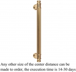 Brass door handles pull UNO BAROCCO MONICA 823 Brass matte HANDLE DIAMETER 3 CM.