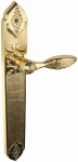 Brass door handles on the plank UNO BAROCCO CRISTALLO 840 BIG