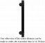 Brass door handles pull UNO BAROCCO MONICA 823 Bronze / Black patina HANDLE DIAMETER 3 CM.