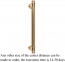 Brass door handles pull UNO BAROCCO MONICA 823 Bronze antique HANDLE DIAMETER 3 CM.